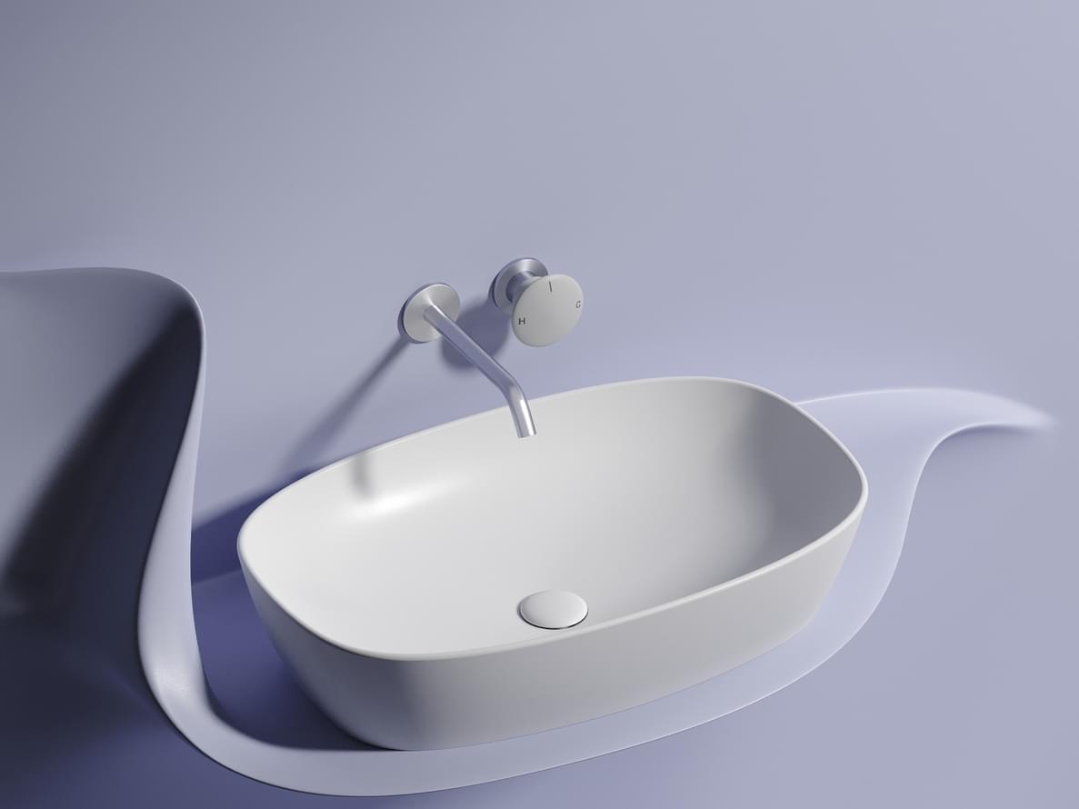 Плитка Ceramicanova Element Раковина накладная ELEMENT овальная 610x385x140 мм белый матовый  поверхность матовая