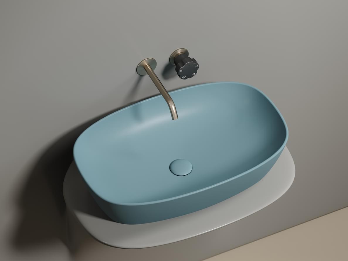 Плитка Ceramicanova Element Раковина накладная ELEMENT овальная 610x385x140 мм зеленый матовый  поверхность матовая