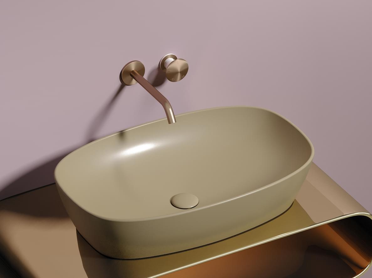 Плитка Ceramicanova Element Раковина накладная ELEMENT овальная 610x385x140 мм капучино матовый  поверхность матовая