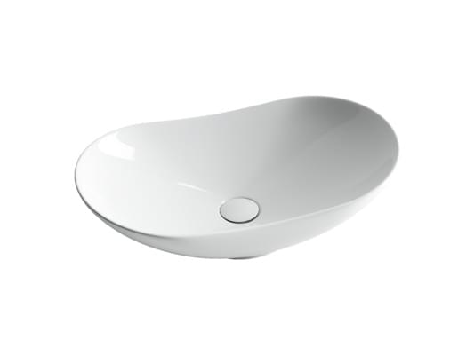 Плитка Ceramicanova Element Раковина накладная ELEMENT овальная 615x360x155 мм белый  поверхность глянец