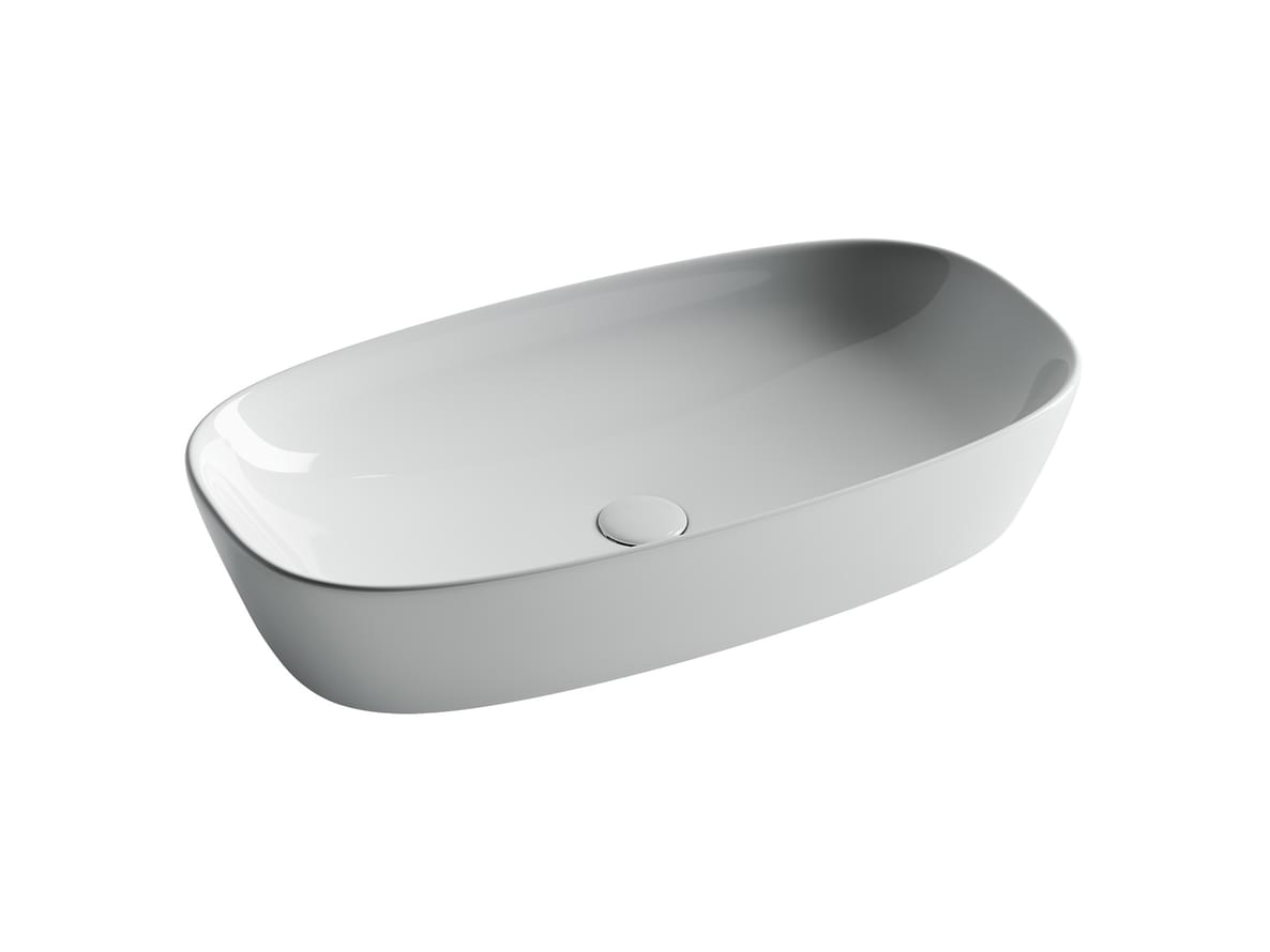 Плитка Ceramicanova Element Раковина накладная ELEMENT овальная 705x380x140 мм белый  поверхность глянец