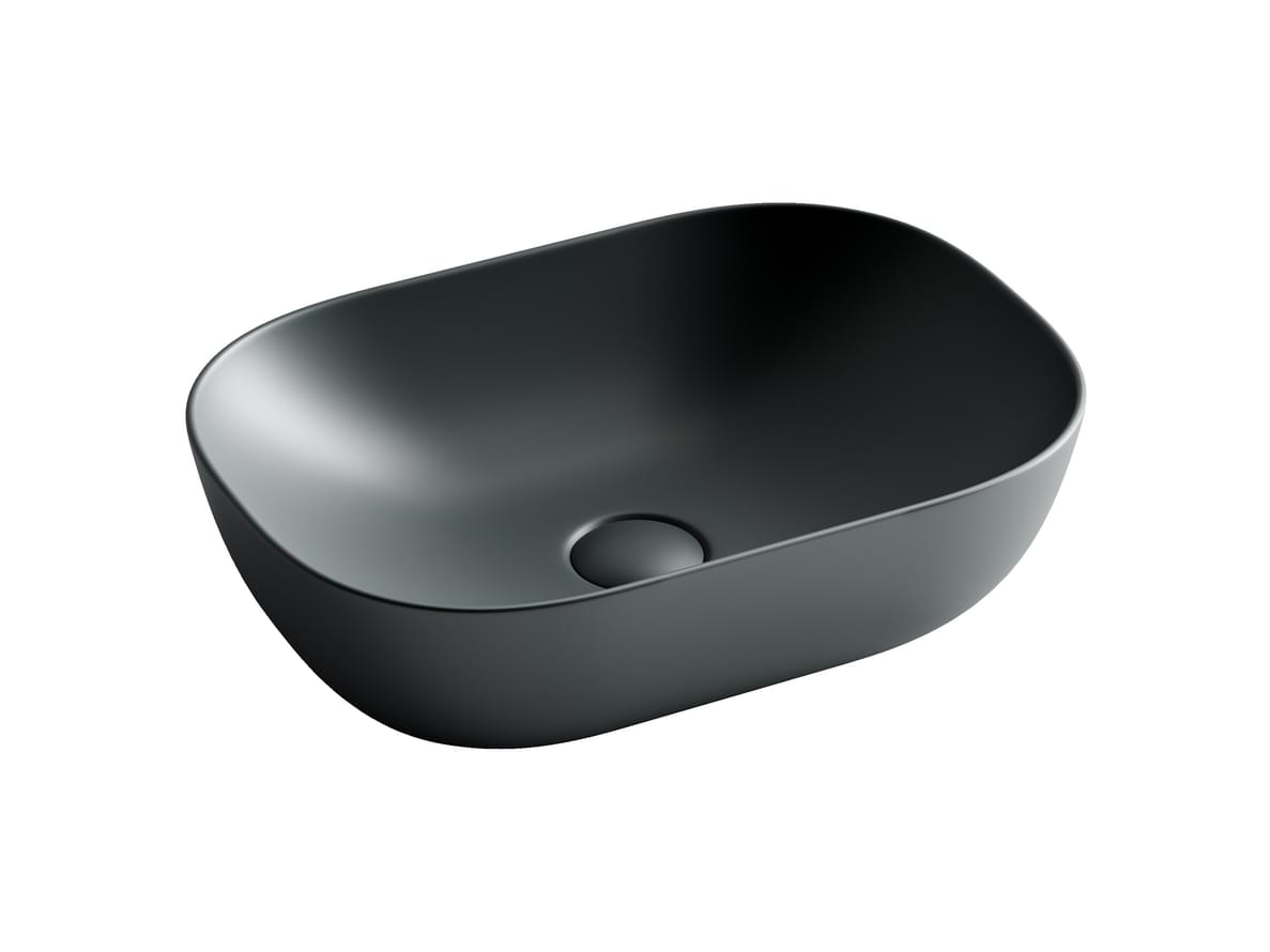 Плитка Ceramicanova Element Раковина накладная ELEMENT прямоугольная 460x330x135 мм темный антрацит матовый  поверхность матовая