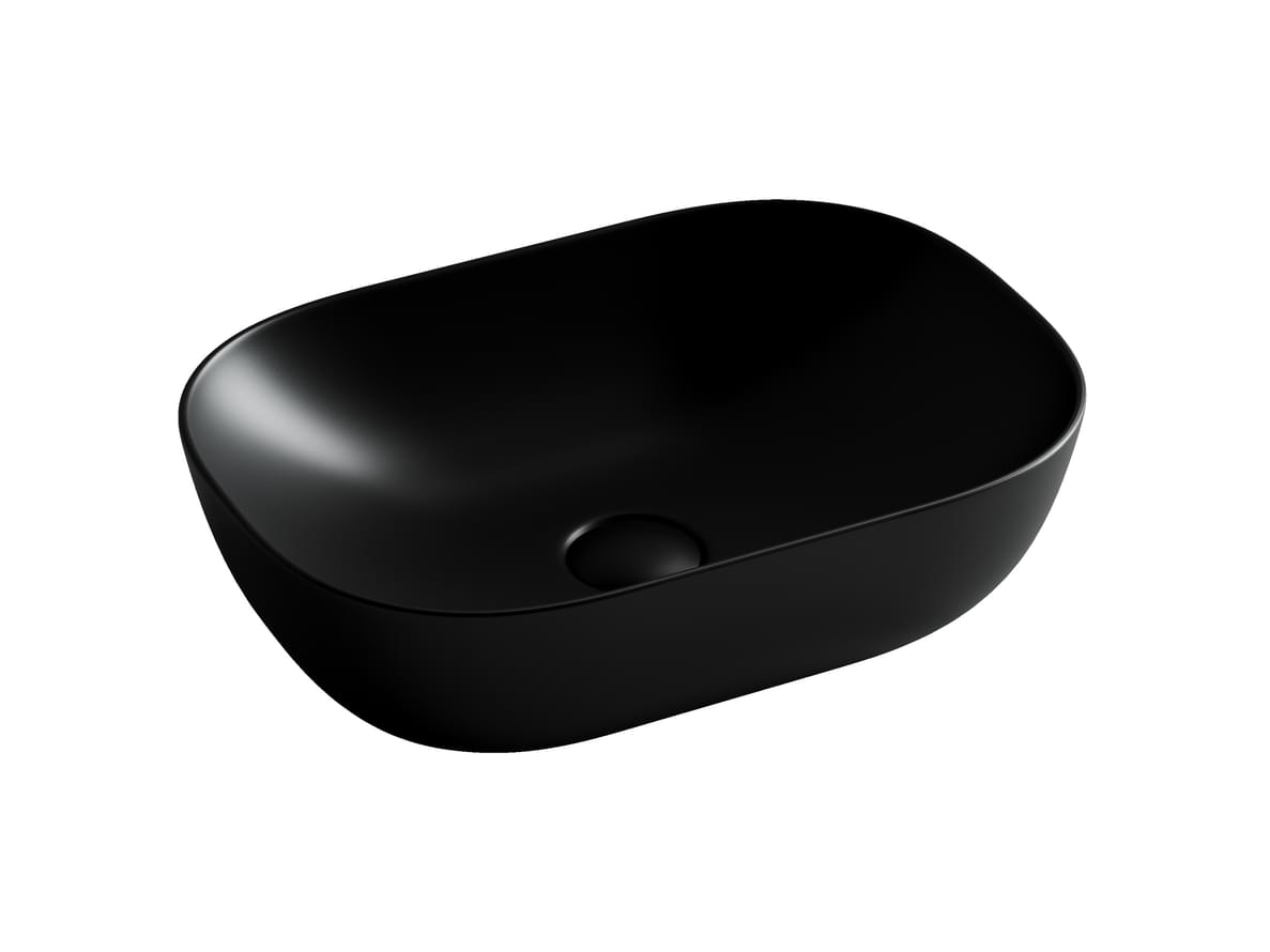 Плитка Ceramicanova Element Раковина накладная ELEMENT прямоугольная 460x330x135 мм черный матовый  поверхность матовая