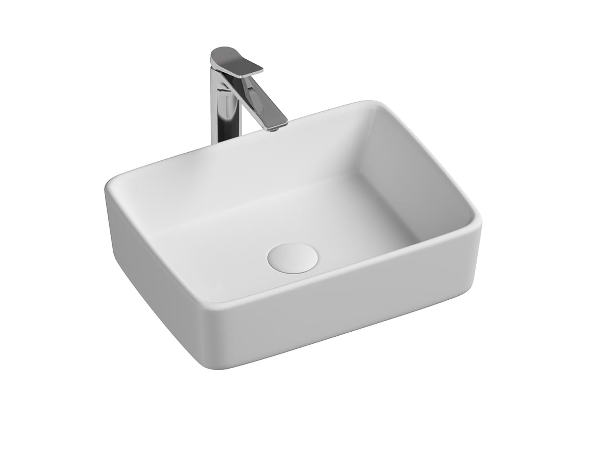 Плитка Ceramicanova Element Раковина накладная ELEMENT прямоугольная 480x370x130 мм белый  поверхность глянец