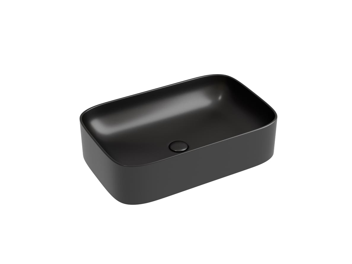 Плитка Ceramicanova Element Раковина накладная ELEMENT прямоугольная 605x380x150 мм черный матовый  поверхность матовая