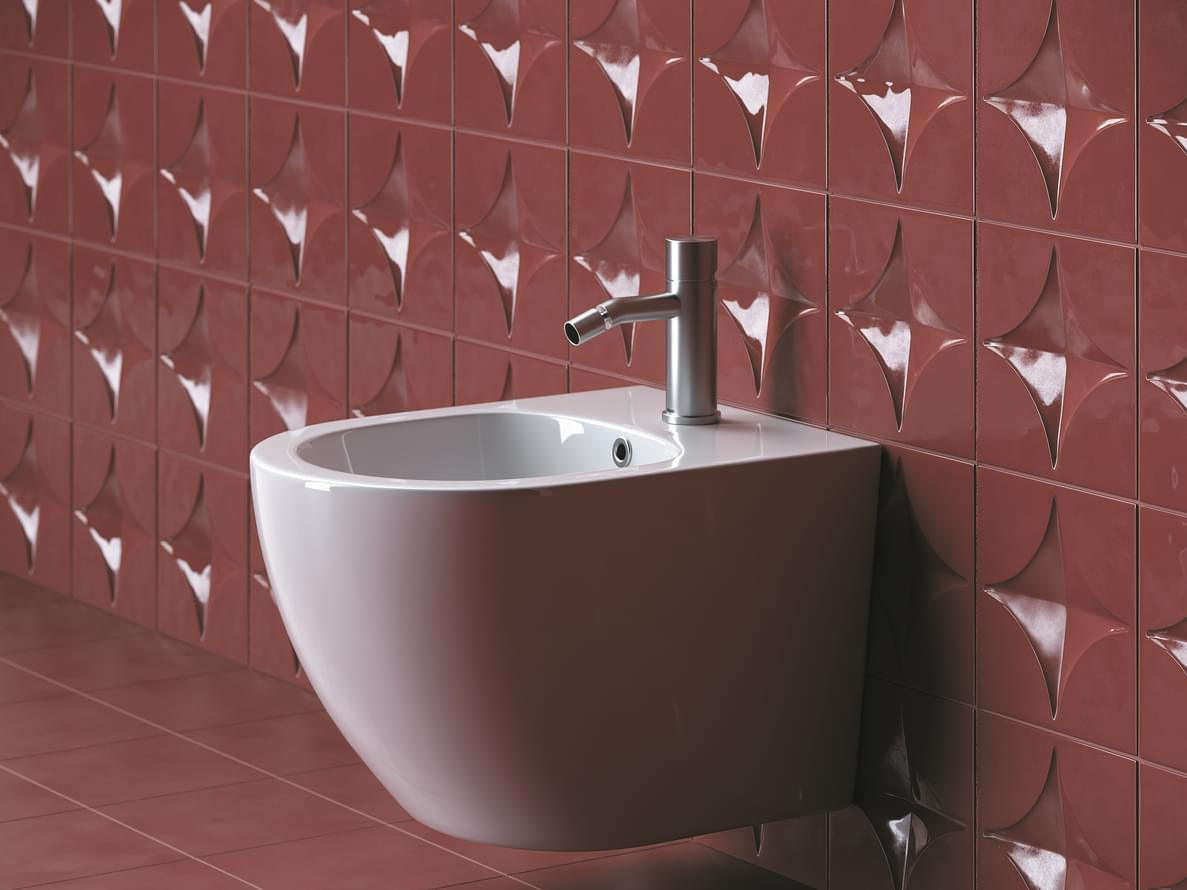 Плитка Ceramicanova Forma Биде подвесное FORMA с донным клапаном белый  поверхность глянец