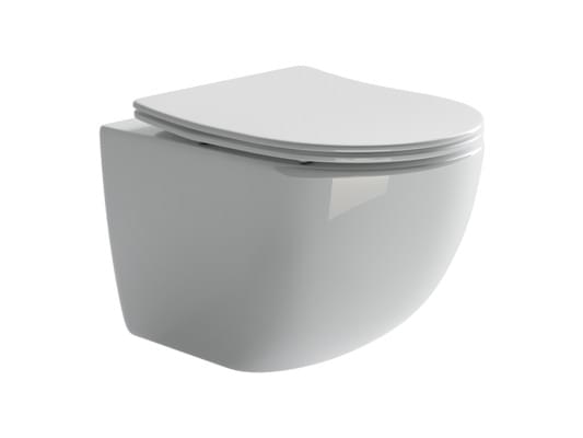 Плитка Ceramicanova Forma Унитаз подвесной FORMA Rimless сиденье с микролифтом белый  поверхность глянец