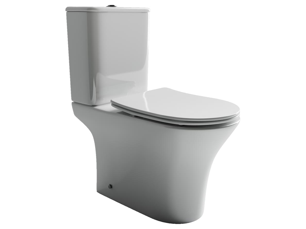 Плитка Ceramicanova Fortuna Унитаз напольный FORTUNA Rimless с бачком сиденье с микролифтом белый  поверхность глянец