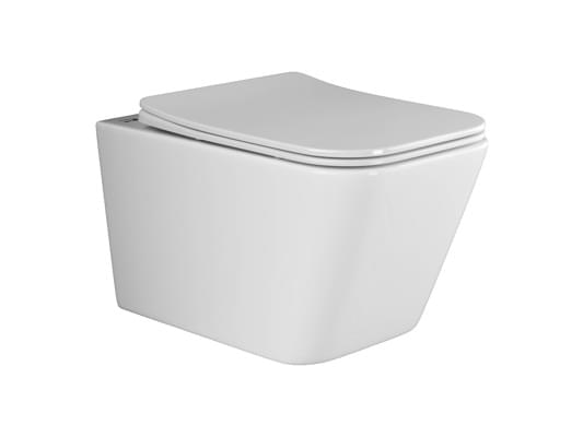 Плитка Ceramicanova Metric Унитаз подвесной METRIC Rimless сиденье с микролифтом белый  поверхность глянец