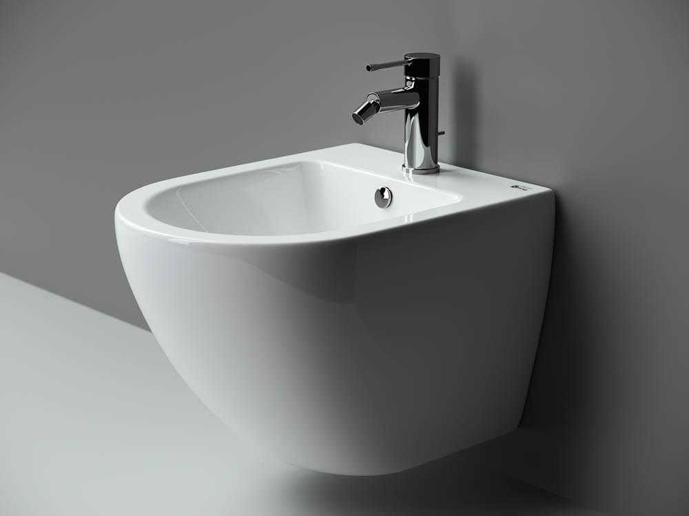 Плитка Ceramicanova Metropol Биде подвесное METROPOL скрытый монтаж белый  поверхность глянец