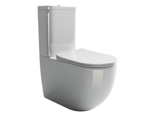 Плитка Ceramicanova Mia Унитаз напольный MIA Rimless с бачком сиденье с микролифтом белый  поверхность глянец