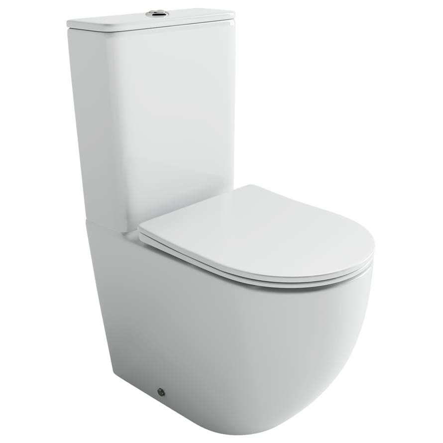 Плитка Ceramicanova Mia Унитаз напольный MIA с бачком смыв Торнадо сиденье с микролифтом белый  поверхность глянец