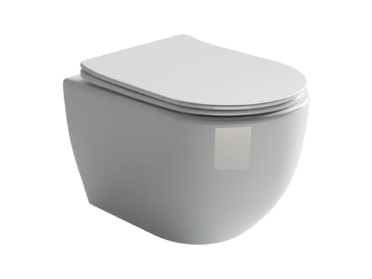 Плитка Ceramicanova Mia Унитаз подвесной MIA Rimless сиденье с микролифтом белый  поверхность глянец