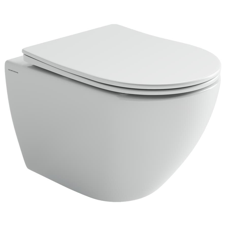 Плитка Ceramicanova Mia Унитаз подвесной MIA смыв Торнадо сиденье с микролифтом белый  поверхность глянец