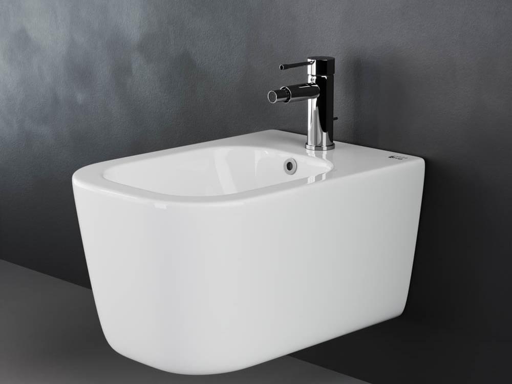 Плитка Ceramicanova New Day Биде подвесное NEW DAY с донным клапаном белый  поверхность глянец