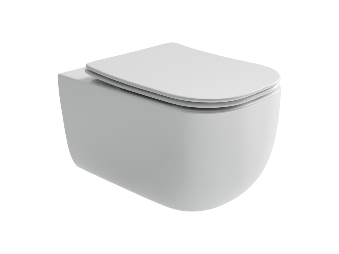Плитка Ceramicanova Noel Унитаз подвесной NOEL Rimless сиденье с микролифтом белый  поверхность глянец