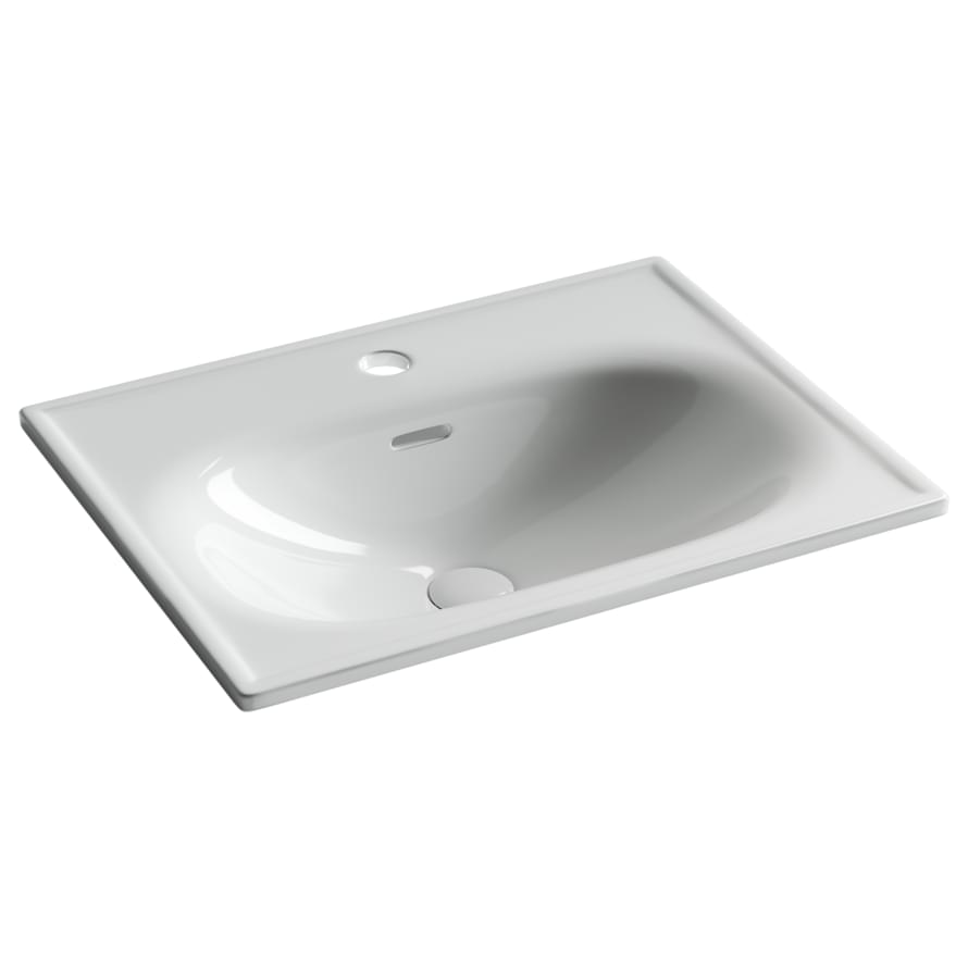 Плитка Ceramicanova Sabo Раковина накладная SABO мебельная с отверстием под смеситель 600x460x180 мм белый  поверхность глянец