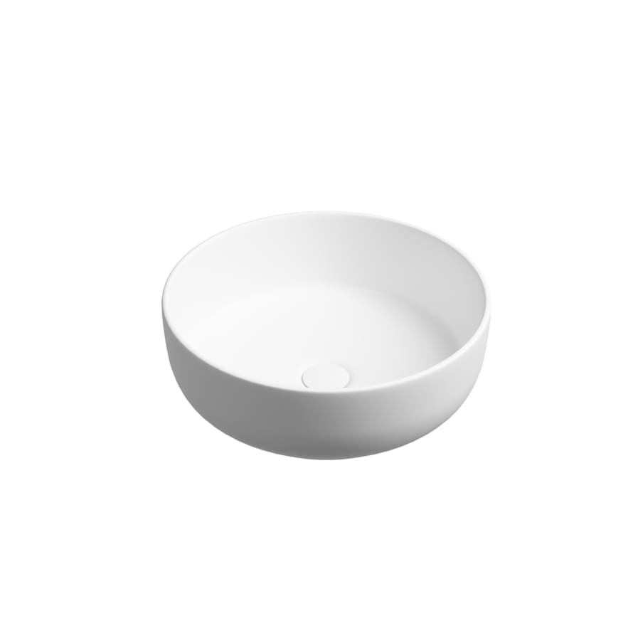 Плитка Ceramicanova Taycan Раковина накладная TAYCAN круглая 375x375x135 мм белый матовый  поверхность матовая