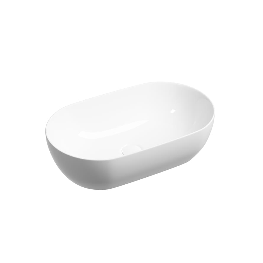 Плитка Ceramicanova Twist Раковина накладная TWIST овальная 500x300x140 мм белый  поверхность глянец