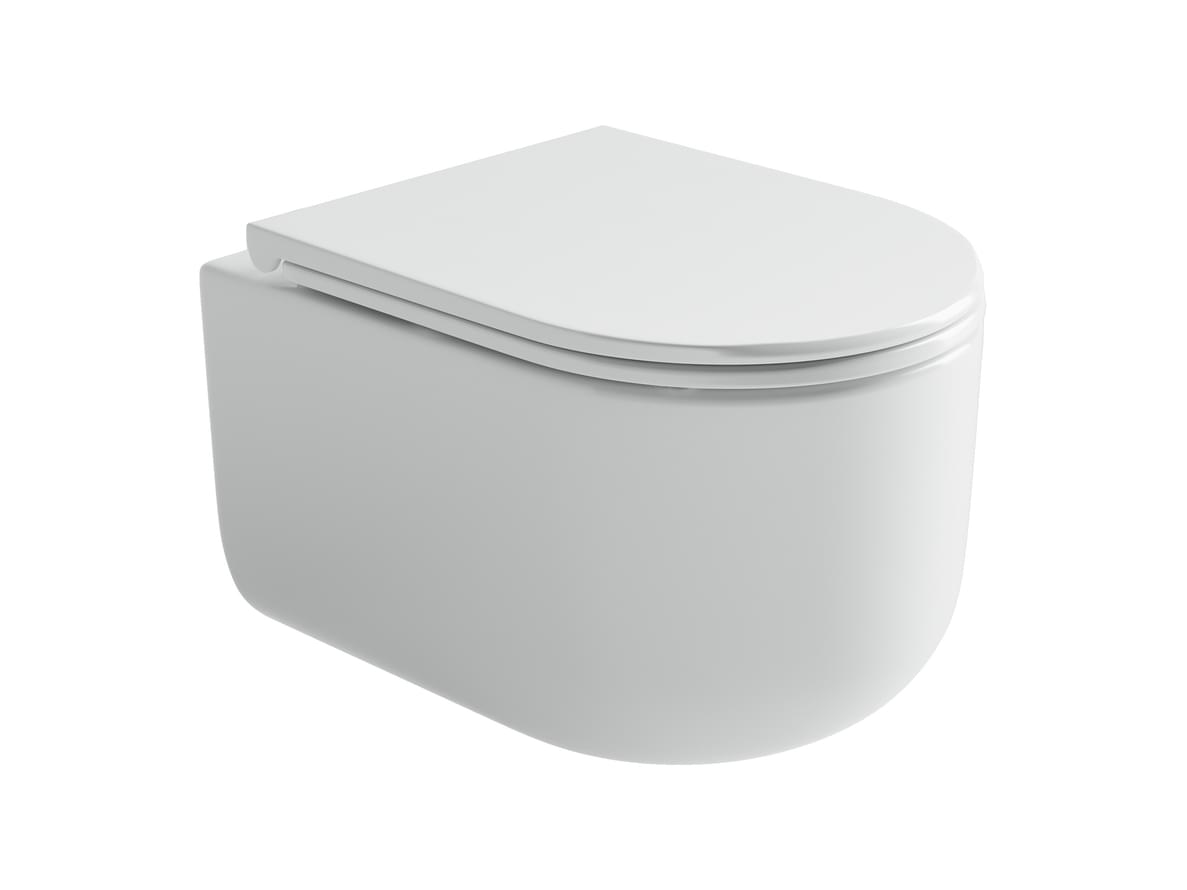 Плитка Ceramicanova Ulma Унитаз подвесной ULMA Rimless сиденье с микролифтом белый  поверхность глянец