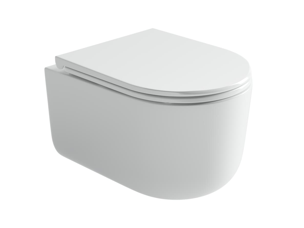 Плитка Ceramicanova Ulma Унитаз подвесной ULMA смыв Торнадо сиденье с микролифтом белый  поверхность глянец