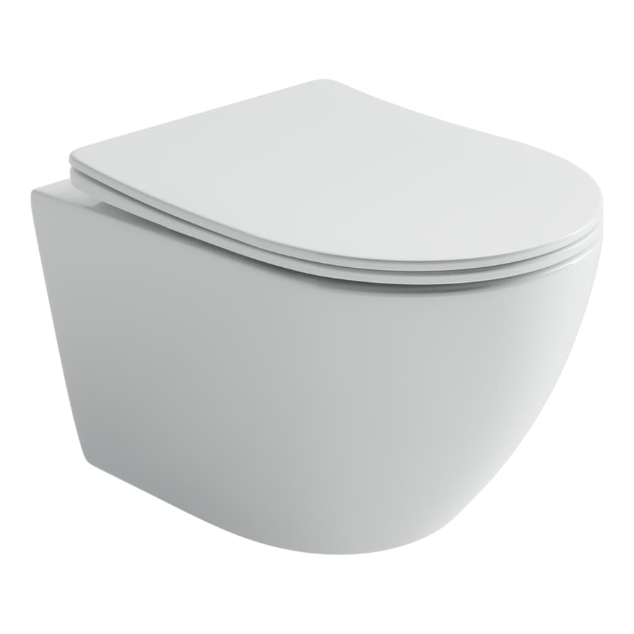 Плитка Ceramicanova Uno Унитаз подвесной UNO смыв Торнадо сиденье с микролифтом белый  поверхность глянец