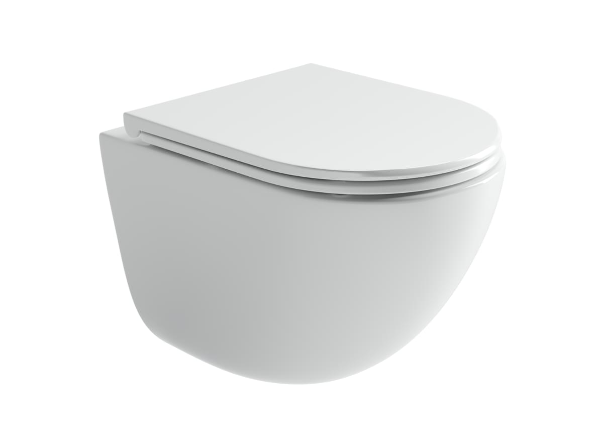 Плитка Ceramicanova Vogue Унитаз подвесной VOGUE смыв Торнадо сиденье с микролифтом белый  поверхность глянец