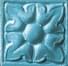 Плитка Ceramiche Grazia Amarcord Tozzetto Igea Pavone 3x3 см, поверхность матовая, рельефная