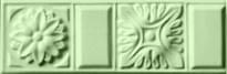 Плитка Ceramiche Grazia Electa Cammeo Verde Craquele 6.5x20 см, поверхность глянец, рельефная