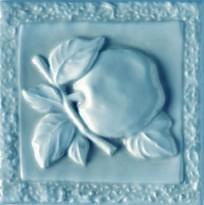 Плитка Ceramiche Grazia Essenze Apple Genziana 13x13 см, поверхность глянец, рельефная