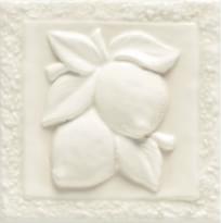 Плитка Ceramiche Grazia Essenze Lemon Bianco Craquele 13x13 см, поверхность глянец, рельефная