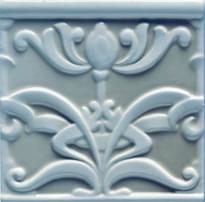 Плитка Ceramiche Grazia Essenze Liberty Genziana 13x13 см, поверхность глянец, рельефная