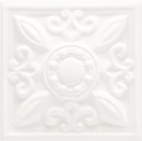 Плитка Ceramiche Grazia Essenze Neoclassico Bianco Craquele 13x13 см, поверхность глянец, рельефная