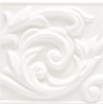 Плитка Ceramiche Grazia Essenze Voluta Bianco Craquele 13x13 см, поверхность глянец, рельефная