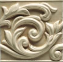 Плитка Ceramiche Grazia Essenze Voluta Gelsomino 13x13 см, поверхность глянец, рельефная