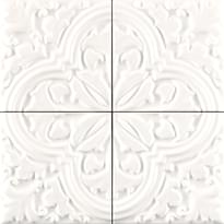 Плитка Ceramiche Grazia Formelle Algarve Bianco 13x13 см, поверхность глянец, рельефная