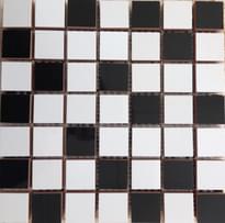 Плитка Ceramika Konskie Retro Michelle Mix White Black 20x20 см, поверхность глянец