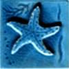 Плитка Cerasarda Pitrizza Inserto Conchiglie Azzurro Mare 5x5 см, поверхность глянец, рельефная