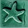 Плитка Cerasarda Pitrizza Inserto Conchiglie Verde Smeraldo 5x5 см, поверхность глянец, рельефная