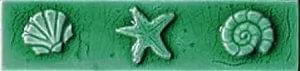 Cerasarda Pitrizza Listello Conchiglie Verde Smeraldo 5x20