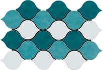Плитка Cerasarda Sardinia Mosaic Goccia Mix Verde 21.3x31.9 см, поверхность глянец