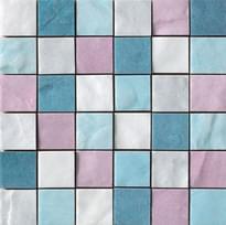Плитка Cerasarda Trasparenze Marine Mosaico Tessera Mix Multicolor 20x20 см, поверхность глянец