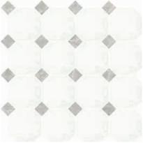 Плитка Cerdisa Pure Carrara Mosaico Ottagona Lappato Lux 30x30 см, поверхность полированная