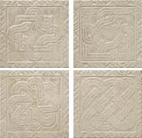 Плитка Cerdomus Kairos Bassorilievo 1-4 Bianco 20x20 см, поверхность матовая, рельефная