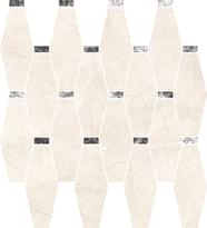 Плитка Cerdomus Mexicana Losanga White Levigato Tozz Platino 29.6x32.1 см, поверхность полированная
