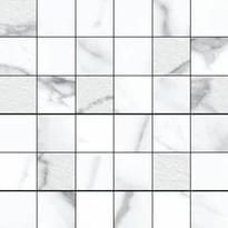 Плитка Cerdomus Statuario Bianco Mosaico 30x30 см, поверхность матовая, рельефная