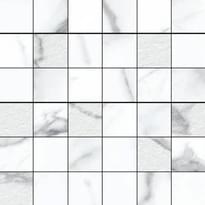 Плитка Cerdomus Statuario Bianco Mosaico Levigato 30x30 см, поверхность полированная