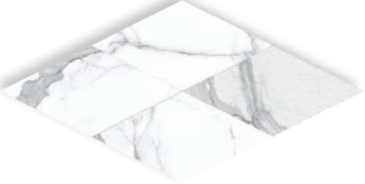 Cerdomus Statuario Bianco Rombi Bianco Mix 3D 15x30