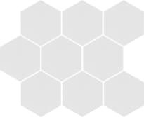 Плитка Cerrad Cambia White Lappato Mosaic Heksagon 27.53x33.4 см, поверхность полуполированная