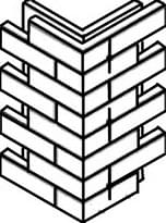 Плитка Cerrad Loft Brick Угловая Термопанель Chili 46x48 см, поверхность матовая, рельефная